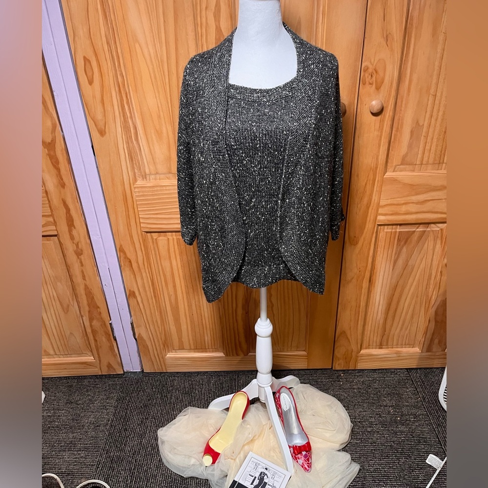 Chico's Black Cardigan Sweater Set